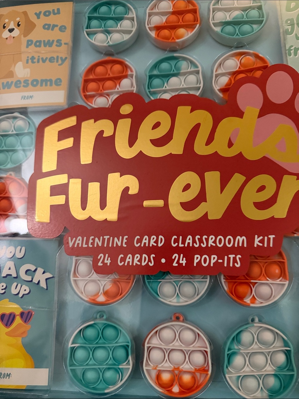 Friends Fur-ever Valentine Pop-It Classroom Kit by